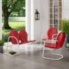 Griffith 3pc Outdoor Seating Set - Bright Red - Crosley
