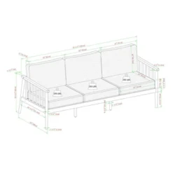 Saracina Home Modern Boho Eucalyptus Outdoor Spindle Sofa With Cushions 11 Saracina Home Modern Boho Eucalyptus Outdoor Spindle Sofa With Cushions -Garden Furniture Store GUEST 3d8e4406 bf24 47ef b778 46137a40d20d