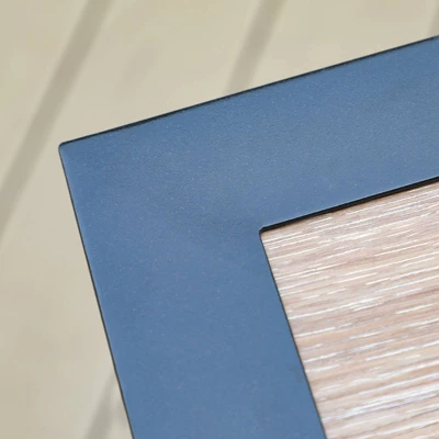 Patio Set With Steel Table With 1.57" Umbrella Hole & Metal Padded Sling C-Spring Arm Chairs - Captiva Designs 4 Patio Set With Steel Table With 1.57" Umbrella Hole & Metal Padded Sling C-Spring Arm Chairs - Captiva Designs - Image 4