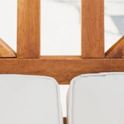 Acacia Wood X-Back Love Seat With Cushions Brown - Saracina Home -Garden Furniture Store GUEST 4011e201 dc2b 4024 b82d eb79d7cfd72d