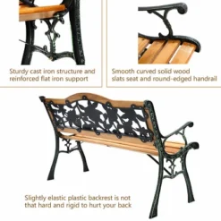 Patio Park Garden Bench Porch Path Chair Furniture Cast Iron Hardwood 16 Patio Park Garden Bench Porch Path Chair Furniture Cast Iron Hardwood -Garden Furniture Store GUEST 40a0abb6 d2ba 428b 8e29 cff3217faf53