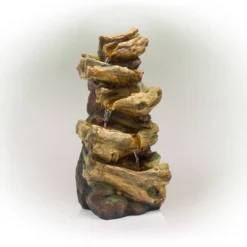4 Tier Tree Trunk Log Fountain Brown/Gray - Alpine Corporation 7 4 Tier Tree Trunk Log Fountain Brown/Gray - Alpine Corporation -Garden Furniture Store GUEST 40f7641c 631a 4358 bf1e e92ffe2e2c8e