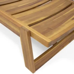 Kyoto 3pc Outdoor Acacia Wood Chaise Lounge Set - Teak/Yellow - Christopher Knight Home -Garden Furniture Store GUEST 41305d3e c732 413e aae8 84afc61cd4c2