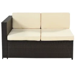 9pc Wicker Patio Sectional Seating Set With Cushions - Beige - GODEER -Garden Furniture Store GUEST 41b9088e 4d48 4942 aee6 36585aaa2c8b