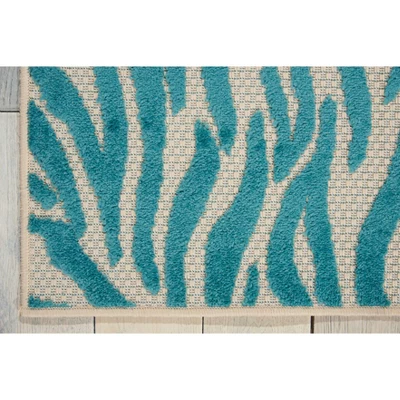 Nourison Aloha Vibrant Zebra Indoor/Outdoor Area Rug 3 Nourison Aloha Vibrant Zebra Indoor/Outdoor Area Rug - Image 3