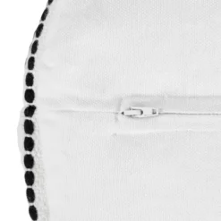 Northlight 18" White And Black Striped Outdoor Woven Pouf Ottoman -Garden Furniture Store GUEST 423415c5 0c45 4be1 a766 d46b730c0c36