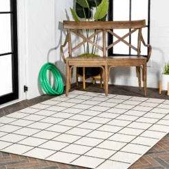 Grid Modern Squares Indoor/Outdoor Area Rug - JONATHAN Y -Garden Furniture Store GUEST 427fe0b6 3ece 4964 a258 0a1fca47b13f