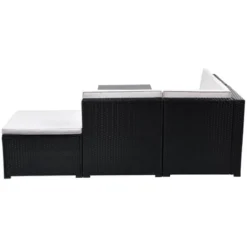 5pc Wicker Patio Conversation Set With Cushions - Black/Beige - GODEER -Garden Furniture Store GUEST 42d90db8 b9e4 4078 beb1 358efff2f8a7