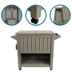 Sunnydaze Decor Sunnydaze Rolling Patio Serving Cart With Prep Table, Cooler And Storage -Garden Furniture Store GUEST 431678d2 348c 4f9d bc30 3e4daa084c39