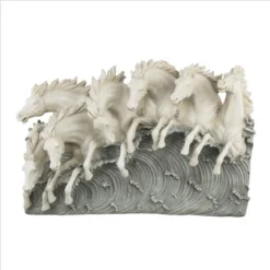 Design Toscano Neptune's Horses Of The Sea Sculptural Wall Frieze