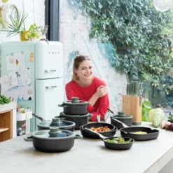 BergHOFF FOREST Nonstick Wok Pan, Strainer Glass Lid With Spoon Rest -Garden Furniture Store GUEST 4497a72e 4463 4c68 b222 f2d97999e9f6