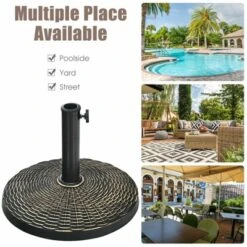 Tangkula 18" Patio Resin Umbrella Base, 24 LBS Outdoor Heavy Duty Round Umbrella Base 10 Tangkula 18" Patio Resin Umbrella Base, 24 LBS Outdoor Heavy Duty Round Umbrella Base -Garden Furniture Store GUEST 44ded86f 210e 4606 a93a 6d072345d2cf