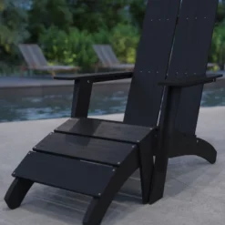 Merrick Lane Set Of 2 Adirondack Slatted Back Patio Chairs With Accompanying Foot Ottomans -Garden Furniture Store GUEST 459b7ce3 a0da 4e2a 9fcc 9aad1bccaea1