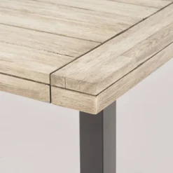 Jefferson 9pc Wood And Wicker Dining Set - Light Gray/Gray - Christopher Knight Home -Garden Furniture Store GUEST 45fe0450 7d41 4169 a69e d8cc3e591fbf