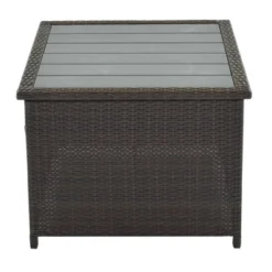 9pc Wicker Patio Sectional Seating Set With Cushions - Brown/Blue - GODEER 23 9pc Wicker Patio Sectional Seating Set With Cushions - Brown/Blue - GODEER -Garden Furniture Store GUEST 4660dece cfeb 4f77 a8d2 7c210efc553a