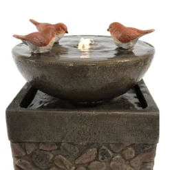 Sunnydaze Decor Sunnydaze 25"H Electric Polyresin Three Bathing Birds Outdoor Water Fountain With LED Light -Garden Furniture Store GUEST 47f31355 ee6c 41e4 b7f9 2c238d969454
