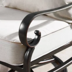 5pc Set With 44" Round Outdoor Aluminum Fire Table & Four Swivel Rocking Chairs & Wind Blocker Lid - Oakland Living -Garden Furniture Store GUEST 4802193c 55b0 4b49 b4ff 3728e316621d