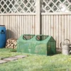 Outsunny Outdoor 3.9' X 2' X 2' Portable Mini Greenhouse, Small Greenhouse With PE Cover, Roll-up Zippered Windows For Indoor, Outdoor Garden, Green