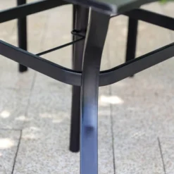 5pc Patio Set With 37" Square Metal Gridded Table With Umbrella Hole & Arm Chairs - Captiva Designs -Garden Furniture Store GUEST 49ccc9c7 114c 4bc5 afe4 9e506ea70880