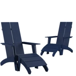 Emma And Oliver Set Of 2 Indoor/Outdoor 2-Slat Adirondack Style Chairs & Footrests 24 Emma And Oliver Set Of 2 Indoor/Outdoor 2-Slat Adirondack Style Chairs & Footrests -Garden Furniture Store GUEST 4a15f4be af89 40be 95e4 80dc1fe3077f