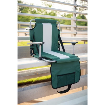 Stansport Folding Stadium Seat With Arms Green/Tan 5 Stansport Folding Stadium Seat With Arms Green/Tan - Image 5
