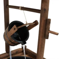 Sunnydaze Decor Sunnydaze 46"H Fir Wood Rustic Wishing Well Outdoor Water Fountain -Garden Furniture Store GUEST 4b303e6c 5b8e 4cd2 9466 604e53b8775b