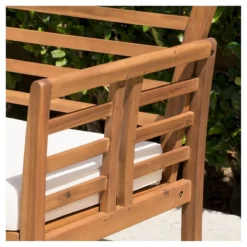 Caydon 4pc Acacia Wood Patio Chat Set With Cushions - Brown Patina - Christopher Knight Home -Garden Furniture Store GUEST 4ba2d017 9d11 436e 95e2 711917b99b84