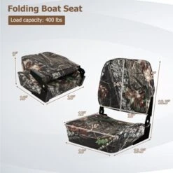 Costway 2-Piece Folding Boat Seat Set With Sponge Padding & Aluminum Hinges Low Back Black -Garden Furniture Store GUEST 4bc68a4e cd7f 4f73 9e2e 87618941df8a