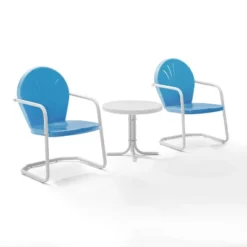 Griffith 3pc Outdoor Conversation Set - Sky Blue - Crosley -Garden Furniture Store GUEST 4c59f3e2 7b47 402f a15f a12071071af5