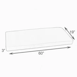 Sunbrella Canvas Outdoor Bench Cushion Aruba