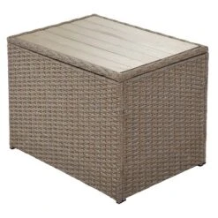 Outdoor Patio 6-Piece PE Wicker Sectional Sofa With 2 Coffee Tables, Brown Wicker + Beige Cushions - ModernLuxe -Garden Furniture Store GUEST 4d0a1752 026a 4a0f 8b96 2d36d1556a77