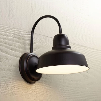 John Timberland Rustic Farmhouse Outdoor Wall Light Fixture Urban Barn Oil Rubbed Bronze Steel 13" For Exterior House Porch Patio 1 John Timberland Rustic Farmhouse Outdoor Wall Light Fixture Urban Barn Oil Rubbed Bronze Steel 13" For Exterior House Porch Patio