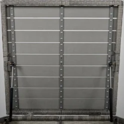 Outsunny 4 Piece Patio Furniture Set, Outdoor Sofa Set With 2 Loveseats, Cushions, Coffee Table, Storage Side Table, PE Rattan Wicker, Gray 8 Outsunny 4 Piece Patio Furniture Set, Outdoor Sofa Set With 2 Loveseats, Cushions, Coffee Table, Storage Side Table, PE Rattan Wicker, Gray -Garden Furniture Store GUEST 4dcdd0f1 1a3e 44d3 a714 8f27f63dc29b