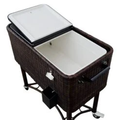 80qt Portable Rolling Patio Cooler Dark Wicker - Permasteel 11 80qt Portable Rolling Patio Cooler Dark Wicker - Permasteel -Garden Furniture Store GUEST 4e5c54db 6ba7 4a88 9dfc b133ea0ccda9