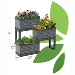 FlexSpace Tiered Modular Grey Raised Garden Bed Planter - Southern Patio -Garden Furniture Store GUEST 4e6414cb 1671 4717 8a71 30eed8b7fa2d