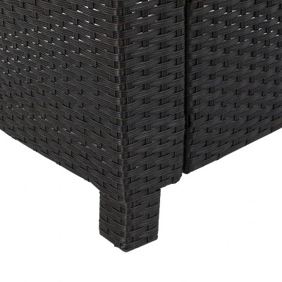 Puerta 5pc All-Weather Wicker Patio Club Chairs With Firepit Brown/Gray - Christopher Knight Home 13 Puerta 5pc All-Weather Wicker Patio Club Chairs With Firepit Brown/Gray - Christopher Knight Home - Image 13