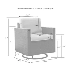 Palm Harbor 5pc Outdoor Wicker Conversation Set With Fire Table - Gray - Crosley 26 Palm Harbor 5pc Outdoor Wicker Conversation Set With Fire Table - Gray - Crosley -Garden Furniture Store GUEST 504d9df6 59bb 4823 b99c 7977fb3118ef