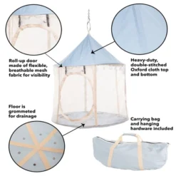 HearthSong HugglePod Panorama Mesh HangOut Indoor And Outdoor Hanging Tent With LED Lights -Garden Furniture Store GUEST 5053fd9b bedd 4bcf a7a0 11b76b86228f