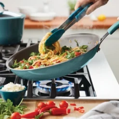 Rachael Ray Cook + Create Aluminum Nonstick Frying Pan 12.5" Agave Blue -Garden Furniture Store GUEST 51a9b839 fce4 4abc 8471 499987e01ebf