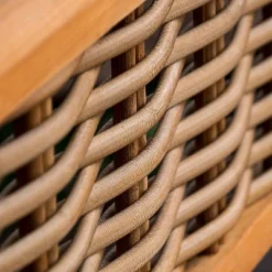 Cambridge Casual Auburn Teak & Wicker Outdoor Patio Daybed With Cushion Brown/Blue -Garden Furniture Store GUEST 51d92a18 6129 4261 a276 c081bf143388