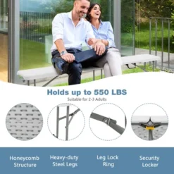 Costway 6 FT Portable Folding Bench Outdoor Picnic Bench 550 Lbs Limited For Dining 14 Costway 6 FT Portable Folding Bench Outdoor Picnic Bench 550 Lbs Limited For Dining -Garden Furniture Store GUEST 520cfcd2 9d1d 4995 a1ac 802ef216df1f