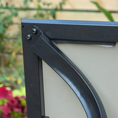 7pc Patio Set With Steel Table With 1.57" Umbrella Hole & Padded Sling C-Spring Arm Chairs - Captiva Designs 5 7pc Patio Set With Steel Table With 1.57" Umbrella Hole & Padded Sling C-Spring Arm Chairs - Captiva Designs - Image 5