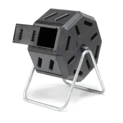 FCMP Outdoor Lawn & Garden 22.5 Gallon Plastic Tumbling Composter Rotating Yard Waste Bin With Aeration Holes, Black -Garden Furniture Store GUEST 528a1470 e2a3 4187 8418 1912a18b77f7