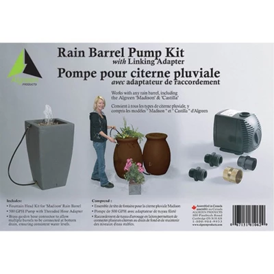 Algreen 500GPH Watering System Pump + 50 Gallon Rain Water Collection Barrel 2 Algreen 500GPH Watering System Pump + 50 Gallon Rain Water Collection Barrel - Image 2