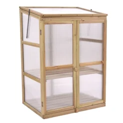 Costway Garden Portable Wooden GreenHouse Cold Frame Raised Plants Shelves Protection -Garden Furniture Store GUEST 529c53e9 9e8c 4179 8f1c dccab91f149a