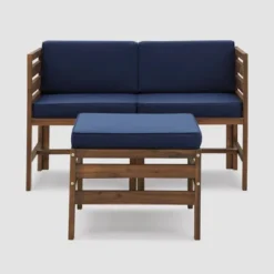 3pc Modular Acacia Wood Patio Chat Set With Cushions - Saracina Home -Garden Furniture Store GUEST 52b769b2 601c 4a9b 998b 9ea4cc3064c7