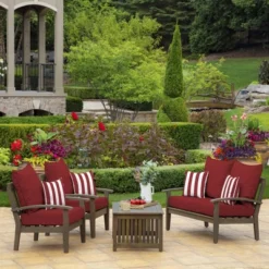 Arden Selections 16" X 16" Outdoor Decorative Throw Pillow Cabana Stripe Ruby 7 Arden Selections 16" X 16" Outdoor Decorative Throw Pillow Cabana Stripe Ruby -Garden Furniture Store GUEST 52dc7ae6 2975 4d74 803c 415a74c15834