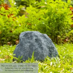 Gardenised Decorative Outdoor Weather-Resistant Artistic Artificial Faux Stone Rock, Garden Patio Granite Grey Fiberglass Stone -Garden Furniture Store GUEST 54a76f45 ded3 4c9a 9335 f5f395e839e9