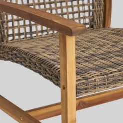 Breakwater 5pc Wood & Wicker Patio Chat Set With Fire Pit - Natural/Gray/Brown - Christopher Knight Home -Garden Furniture Store GUEST 5547e5b5 3d75 4c23 aa15 e24f2f9b22b9