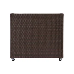 Teamson Home 39.5" Veronica Rolling Outdoor PE Rattan Bar Cart With Storage, Brown -Garden Furniture Store GUEST 55cfc7a0 4cd5 4bfe 9521 3fc647174183